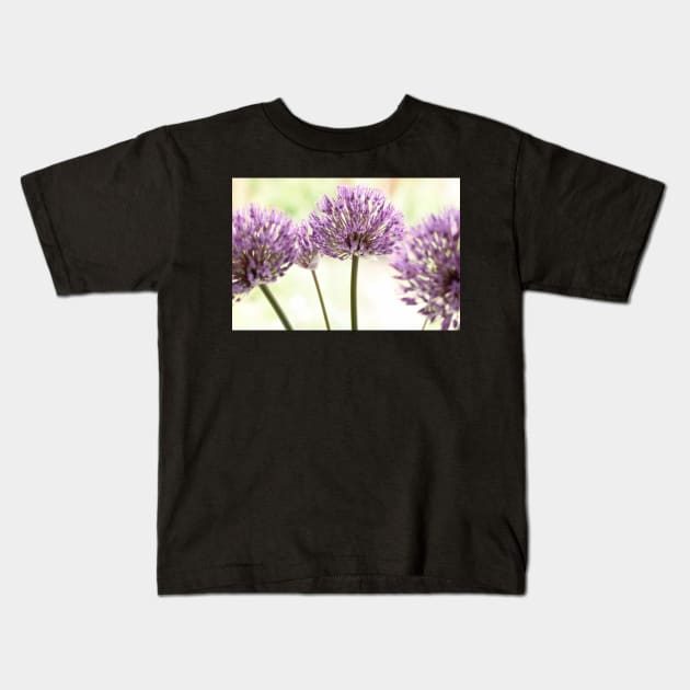 Allium &#39;Powder Puff&#39; AGM Ornamental onion Edit Kids T-Shirt by chrisburrows